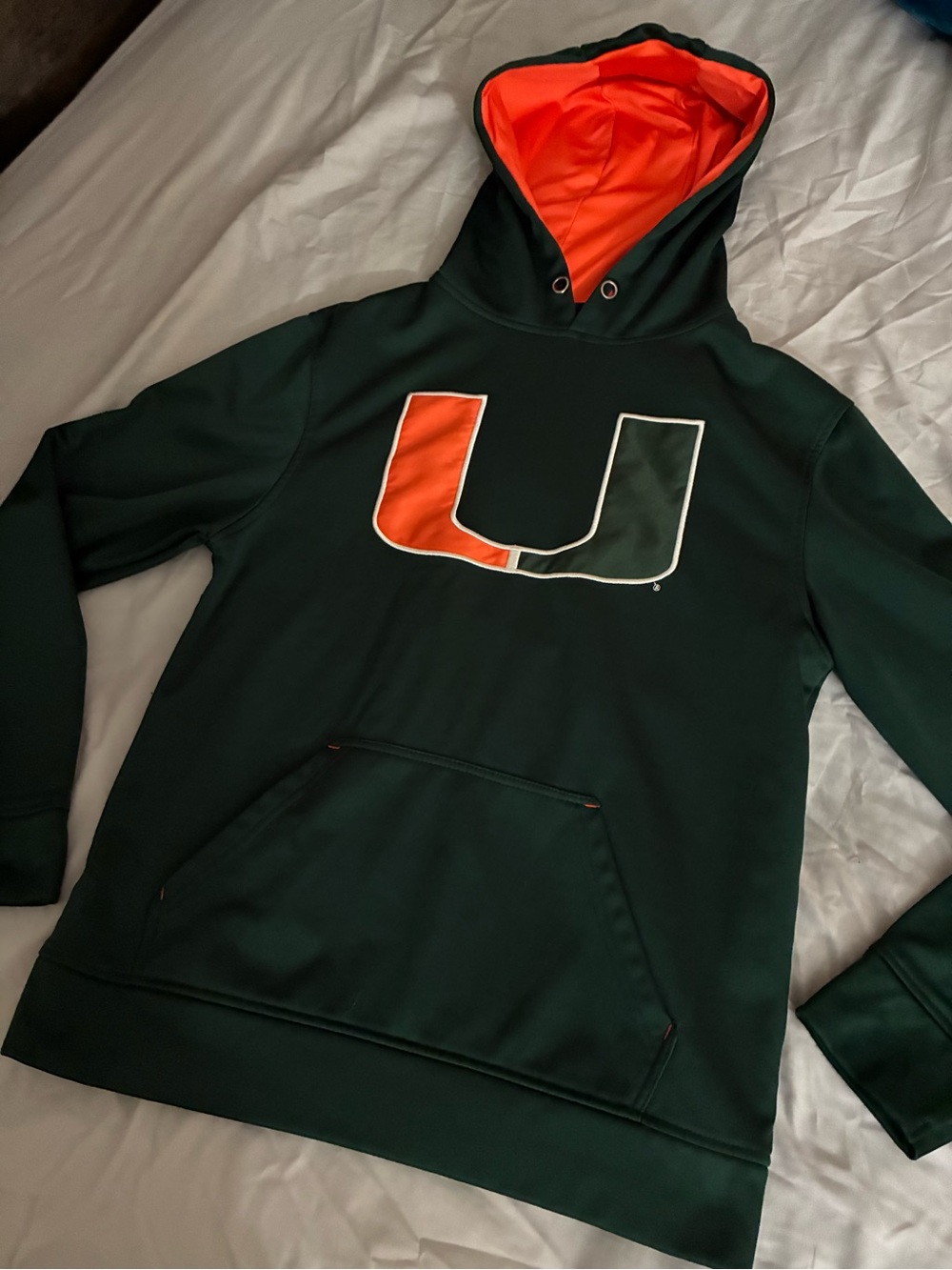 Miami Hurricanes Green Hoodie Size Small